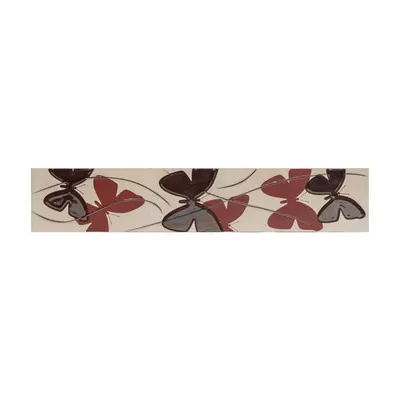 Brau decorativ faianta baie / bucatarie Tropicca Claret Red 7.5 x 40