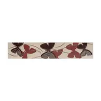 Brau decorativ faianta baie / bucatarie Tropicca Claret Red 7.5 x 40