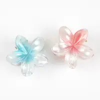 Set 2 clesti de par in forma de floare roz si albastra