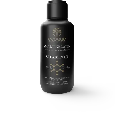 Sampon Smart Keratin Professional Travel Size EVOQUE USA, 100 ml - Reparare si intarire pentru par degradat, frizat sau tratat chimic