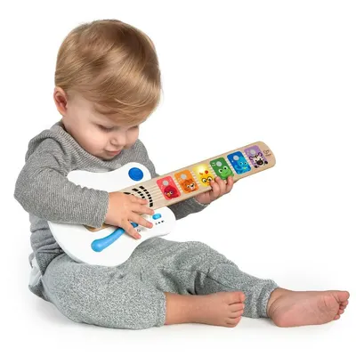 Chitara muzicala, Baby Einstein, Cu tehnologie Magic Touch, Din lemn, Cu sunete realiste, 12 luni+, Multicolor