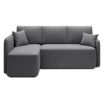 Colțar taupe extensibil/cu spațiu de depozitare cu tapițerie din catifea (cu colț pe partea stângă/cu șezlong) Hadson – ELTAP