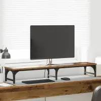vidaXL Suport pentru monitor Lemn vechi 105 x 23 x 15,5 cm