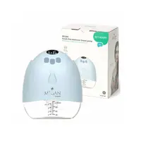Pompa electrica de san, BabyOno, Megan, Handsfree, 2 moduri de utilizari, USB-C, Putere de aspirare in 9 trepte, Baterie 1100 mAh cca 2 h autonomie, Accesorii incluse, Transparent/ Albastru