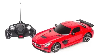 Mașină cu telecomandă Rastar - Mercedes-Benz SLS AMG, 1:18, rosie