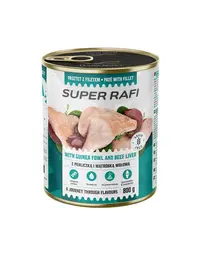 Hrană umedă câini pate RAFI Super 800 g prepeliță și ficat de vită