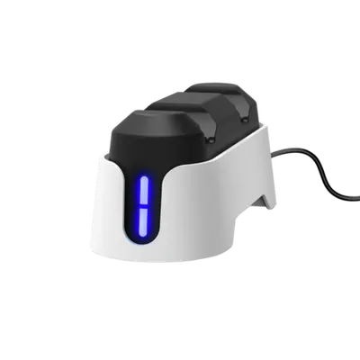Dock dual incarcare Trust GXT 228 pentru controller PS5, material ABS, greutate 178g, alb