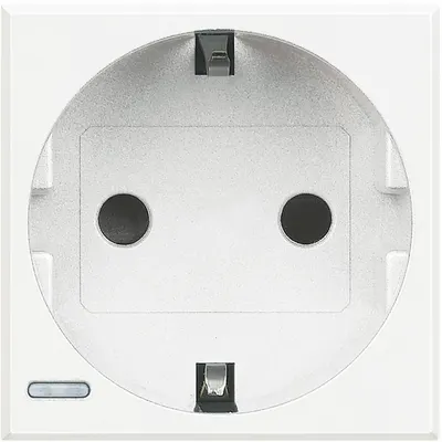 Priza Schuko 2p+T Bticino HD4141, 16A, 250V, alb