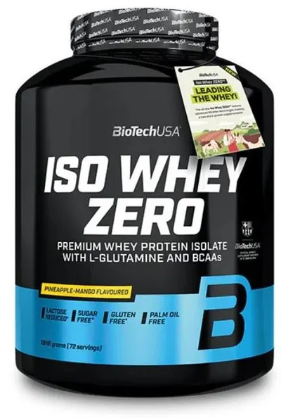 Iso Whey Zero, ananas și mango, 1816 g, BioTech USA