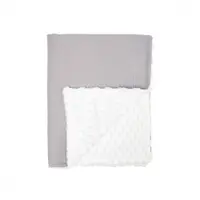 Patura din velur Cotton 3D Twins Gri 100x80 cm