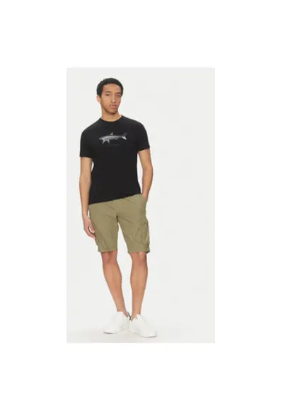 Pantaloni scurti barbati 25414025 - Bumbac - Verde - Verde