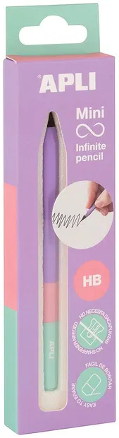 Creion infinit Apli Mini - Cu vârf de rezervă și capac, violet
