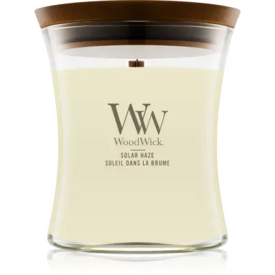 Woodwick Solar Haze lumânare parfumată cu fitil din lemn 275 g