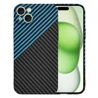 Husa pentru Apple iPhone 15 Plus, Techsuit, Carbonite FiberShell, Neagra Bleu