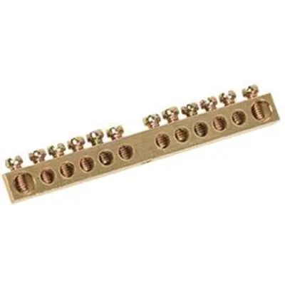 Neutral bus bars with Izolators 8x12mm 4/1 (4 groups/fixture on the center)