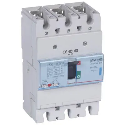 Disjunctor compact in carcasa turnata – Varianta fixa - DPX³ 250 - Icu 70 kA - 400 V~ - 3P - 100 A