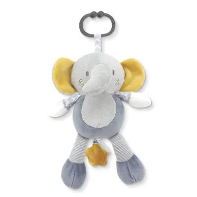 Jucarie muzicala de plus Lorelli Natural Elephant Grey