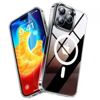 Husa MagSafe pentru Apple iPhone 15 Pro Max, Torras, Diamond, Transparenta