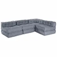 vidaXL Unitate de canapea modulară Țesătură Gri 210 x 140 x 56 cm