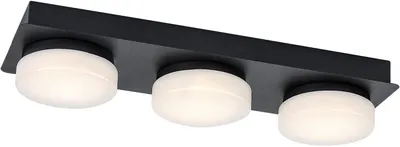 LED Plafon Rabalux - Attichus 75003, IP 44, 18 W, negru mat