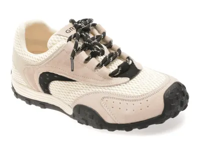 Pantofi sport GRYXX alb-negru, 6235, din material textil