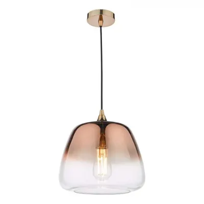 Lampa suspendata Klaxon 1 Light Pendant Ombre Copper Glass
