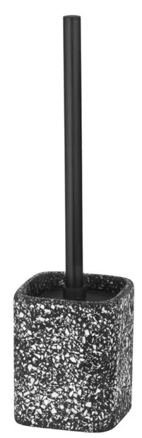 Perie de toaletă Wenko - Terrazzo, 10 x 37 x 10 cm, negru