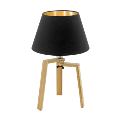 Lampa de masa CHIETINO natural, negru 220-240V,50/60Hz