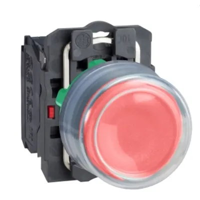 Buton Rosu Ø 22, Revenire cu Arc, 1Nc