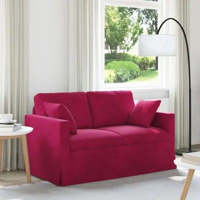 vidaXL Canapea Roșu Vin 138 x 78 x 80 cm Catifea