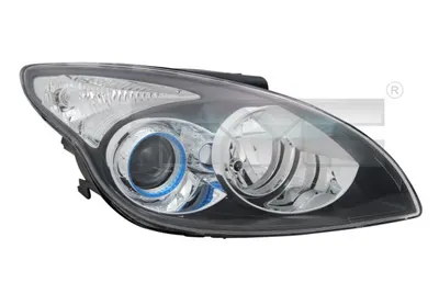 Far dreapta (H1 H7, reglaj electric, cu motoras, fundal negru) HYUNDAI i30 2007-2012
