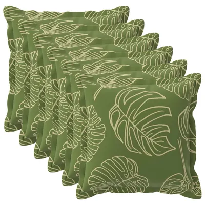 vidaXL Husă pentru pernă 6 buc. HOUTEN Design cu frunze 80 x 80 cm