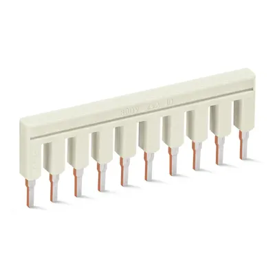 Push-in type jumper bar; insulated; 10-way; Nominal current 25 A; light gray