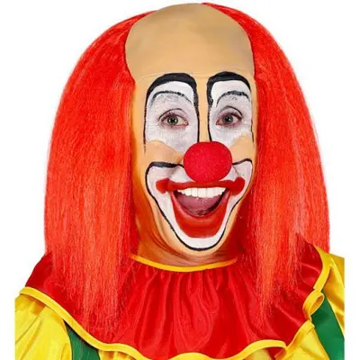 Peruca clown par rosu