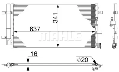Radiator clima AC cu uscator AUDI A4, A4 ALLROAD, A5, Q5 2.0-3.0D intre 2008-2017