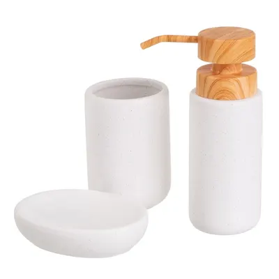 Set de accesorii de baie alb din ceramică – Casa Selección
