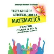 Teste grila de autoevaluare la matematica pentru clasa a 9-a profil Informatica