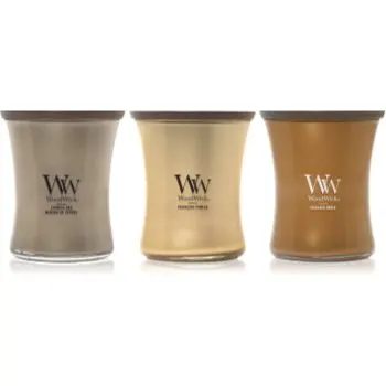 Woodwick Precious Metals Trio Pack set cadou