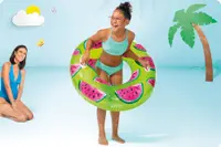 Colac gonflabil cu manere Intex 107 cm Pepene