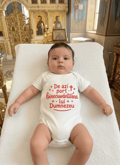 Body bebelus cu mesaj De azi port binecuvantarea lui Dumnezeu