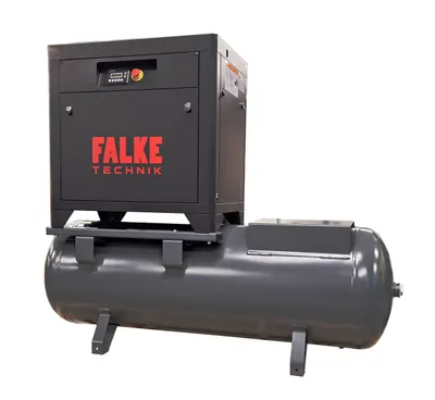 Compresor de aer profesional cu surub - 7.5kW, 1150 L/min, 8-10-13bari - Rezervor 500litri - Falke-FKTG-P-7.5-500L
