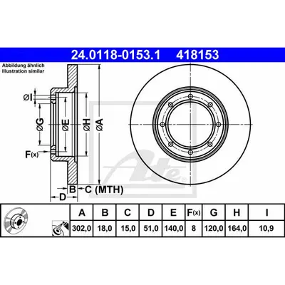 Disc frana ATE 24.0118-0153.1