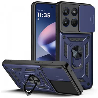 Husa pentru Motorola Moto G47 / G37, Techsuit, CamShield, Albastra