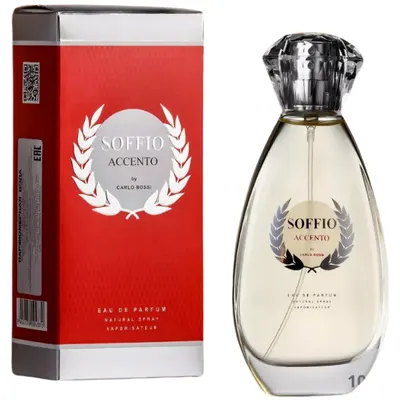 Apa de parfum pentru femei Soffio Accento Red Siver, Carlo Bossi | 100 ml