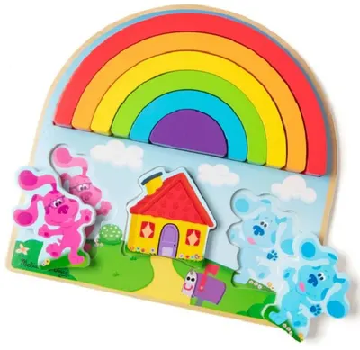 Puzzle din lemn Melissa & Doug - Blue's Clues & You, Rainbow