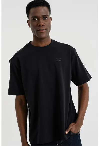 Tricou relaxed fit din bumbac organic - Negru
