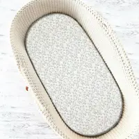 Cearceaf cu elastic, MimiNu, Premium, Pentru landou, carucior si cosulet, Dimensiune 80x35 cm, Din bumbac certificat Oeko Tex Standard 100, Meadow