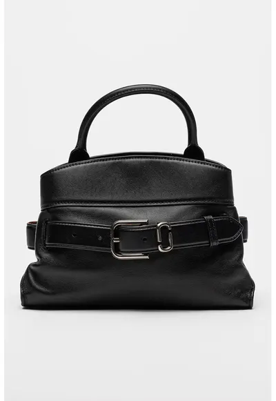 Geanta mica din piele cu maner The Dakota - Negru