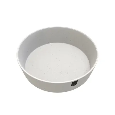 Bol pentru caini biocompozit din fibre de bambus Doctor Totolici, culoare Offwhite, 2L/ L