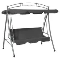 Gossi balansoar extensibil cu copertina antracit 198x120x205 cm otel